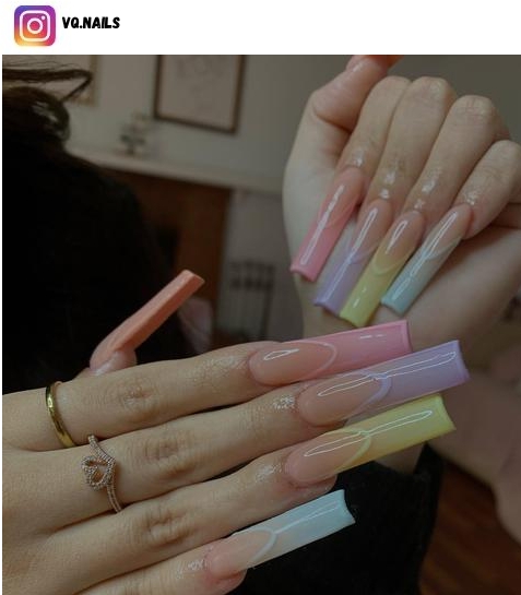 pastel ombre nail polish design