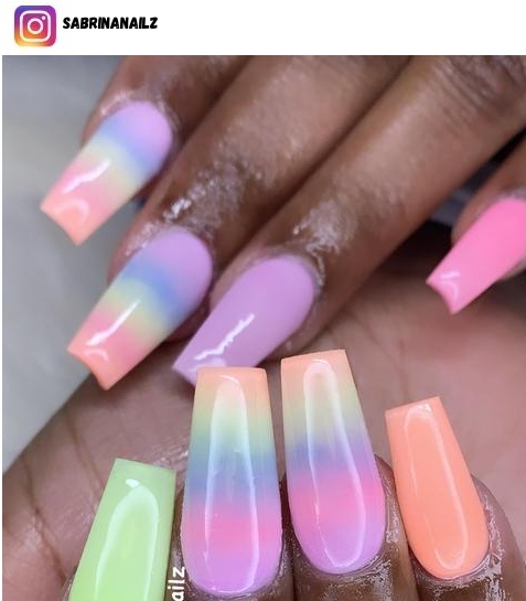 pastel ombre nails