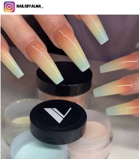 pastel ombre nail polish design