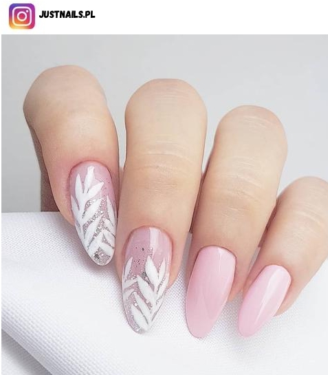 pastel pink nail design