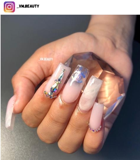 pastel pink nail designs