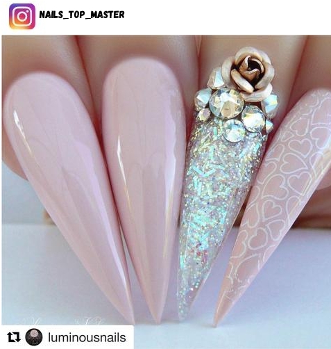 pastel pink nails