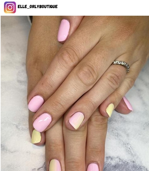 pastel pink nail art