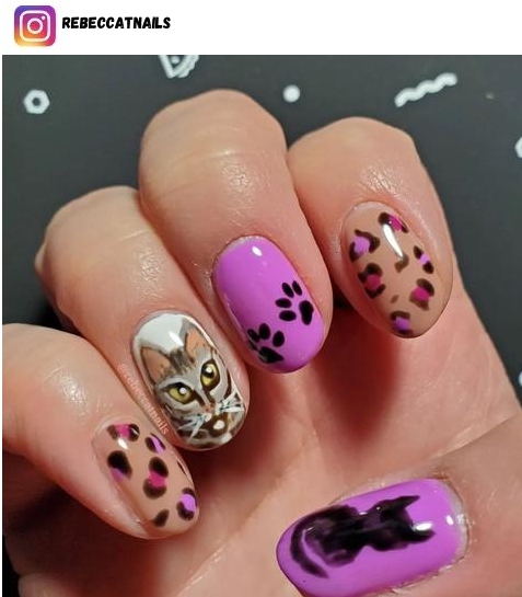 paw print nail design ideas