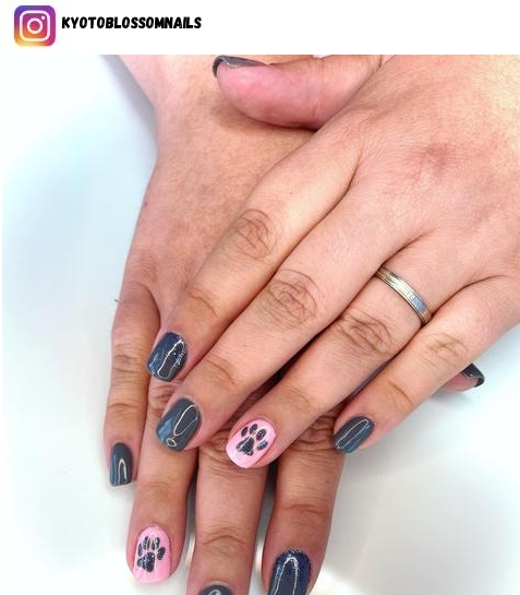 paw print nail designs