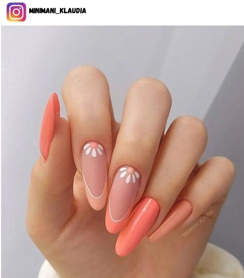 peach nail design ideas