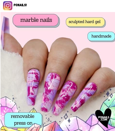 pink coffin nail design ideas