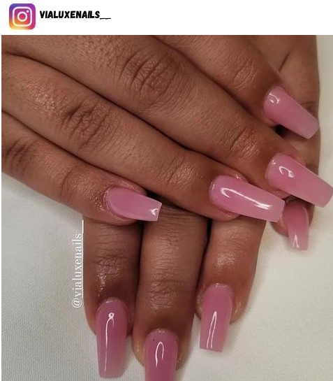 pink coffin nail design ideas