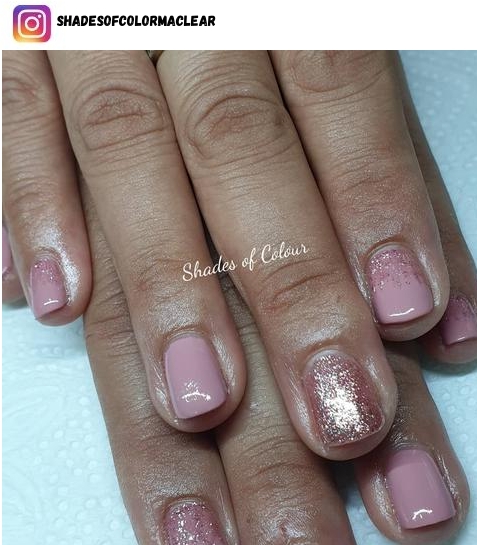 rose gold glitter nails