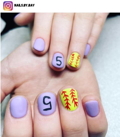 softball nail design