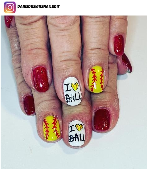 softball nail designs