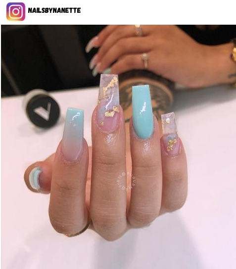 tiffany blue nail design