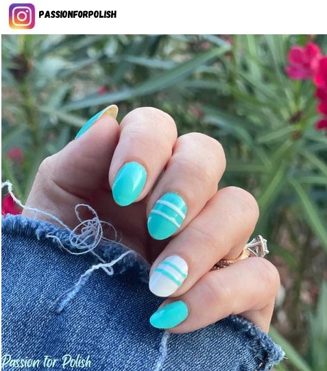 tiffany blue nail art