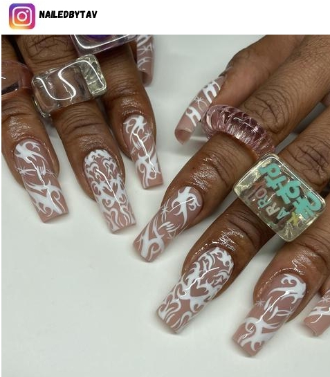 tribal nail polish design