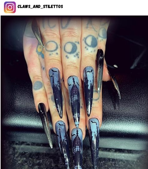 vampire nail design