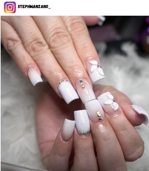 white ombre nail design ideas