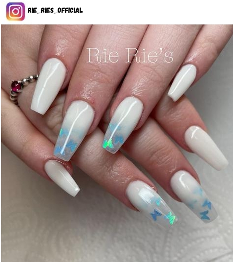 white ombre nail design ideas