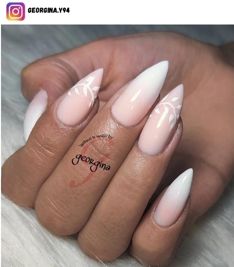 white ombre nail designs