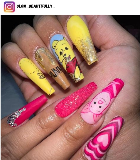 winnie the pooh nail design ideas