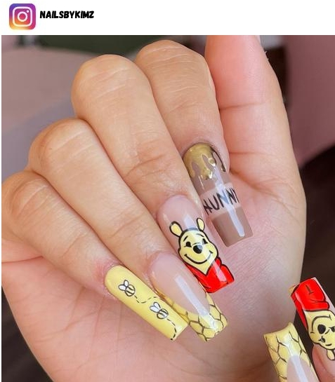 winnie the pooh nail design