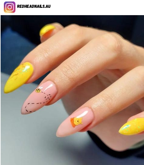 winnie the pooh nail polish design