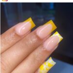 54 Yellow French Tip Nails for 2023