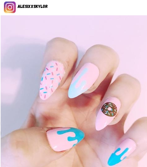 donut nail polish design