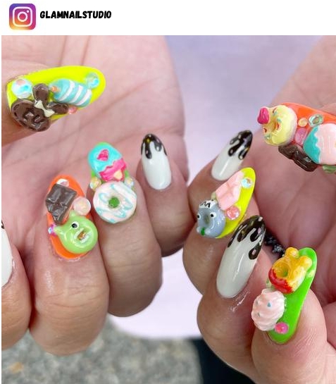 donut nail designs