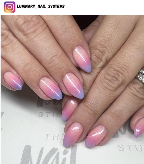 two tone ombre nail designs