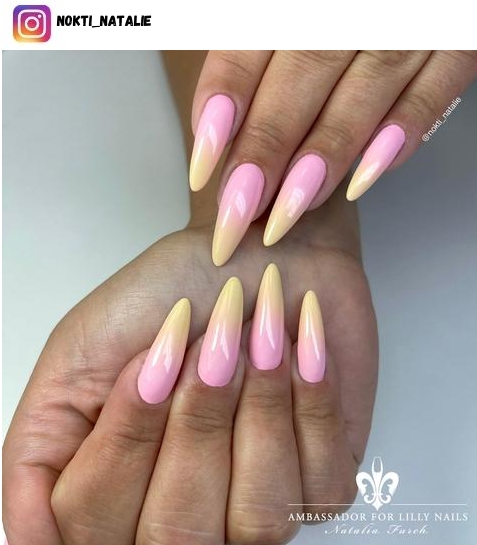 two tone ombre nails