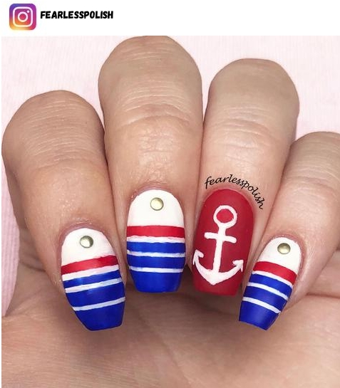 anchor nail art