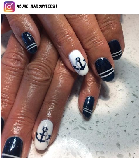 anchor nail polish design