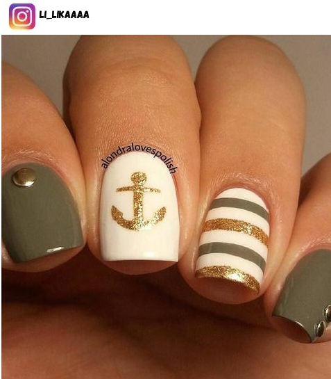 anchor nail polish design
