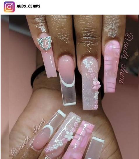 clear ombre nail design