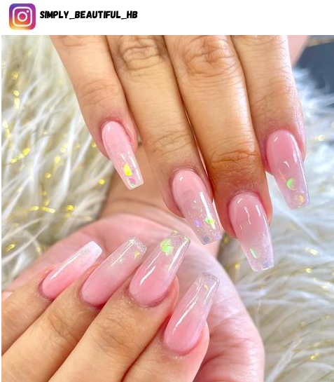 clear ombre nail art