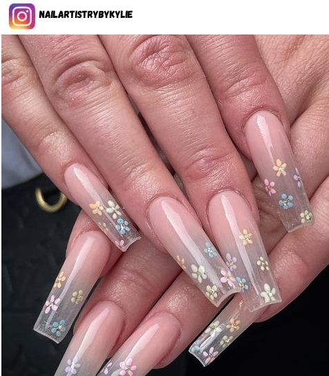 clear ombre nail design ideas