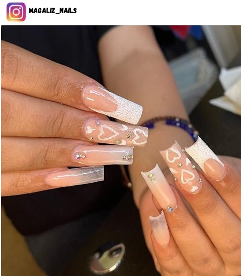 clear ombre nail design