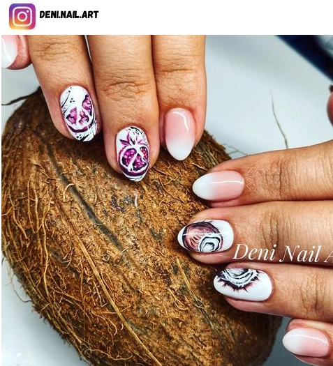 coconut nail art
