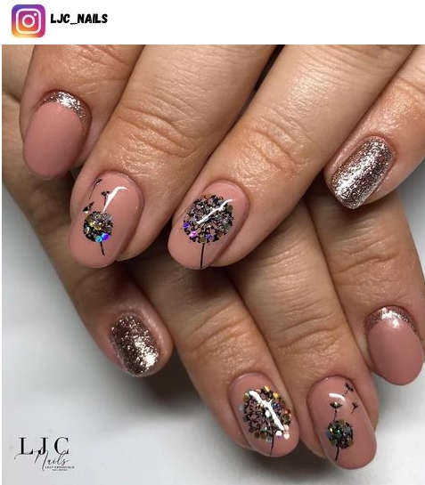 dandelion nail polish design