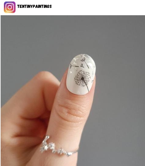 dandelion nail designs