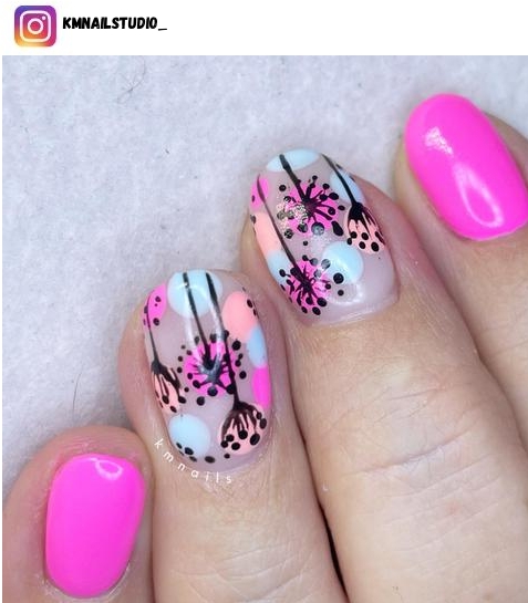 dandelion nail design