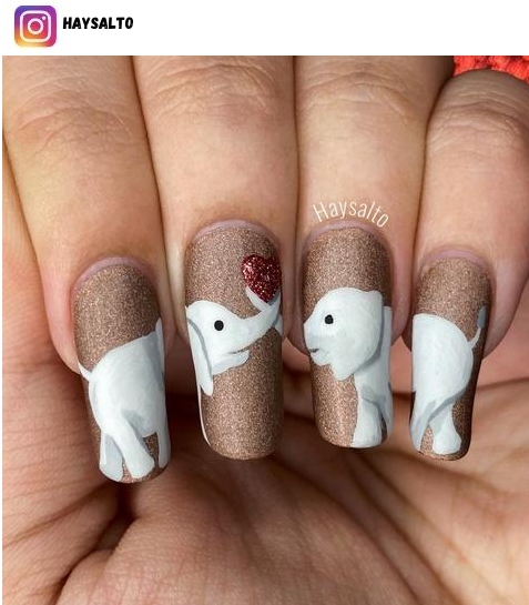 elephant nail design ideas