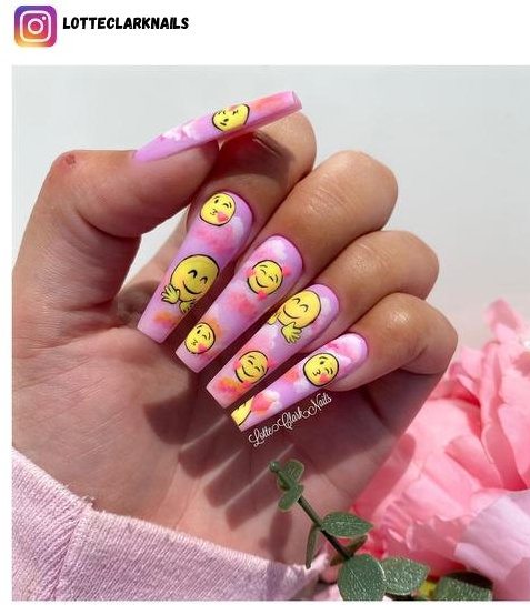 emoji nail design ideas