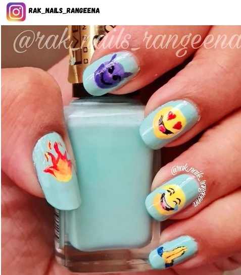 emoji nail art