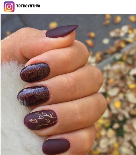 fall leaf nail design ideas
