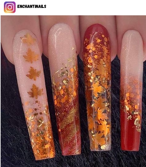 fall leaf nail designs