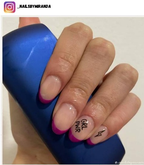 girl power nail polish design