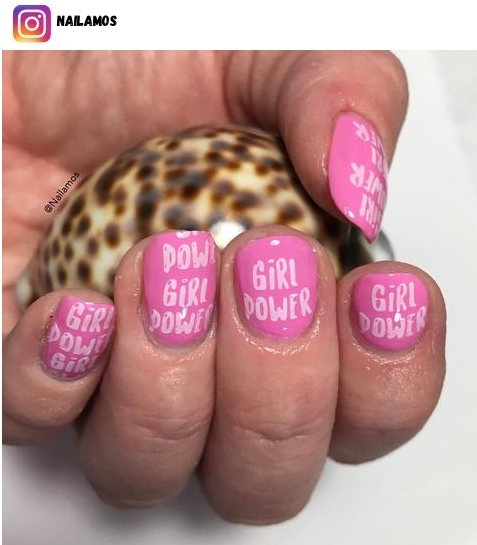 girl power nail design ideas