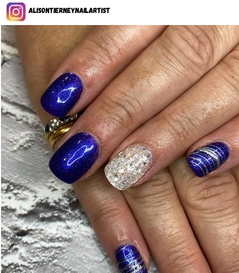 glitter accent nail designs