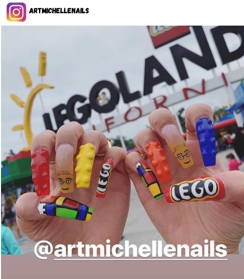 lego nail designs